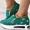 Ladies Summer Fashion Thin Lazy Breathable Thick Bottoming Hollowed Out Comfortable Outdoor Travel Foot Mans Dress Shoes (Green, 8) view 2