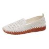 Ladies Summer Fashion Hollow Solid Colour Hand Stitched Oxblood Bottom Soft Bottom Comfortable Flat Ladies Wedge Sandals (Beige, 7.5) view 1