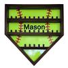 Personalized Baseball Display Case Wood Display Holder for Baseballs Custom Name Balls Wall Mount Display Case Championship Ring Display Case Baseball Storage Father's Day Birthday (Softball-Black) view 1