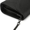 DEXMAY Women Envelope Clutch Faux Saffiano Leather Evening Handbag Foldover Clutch Bag Formal Dressy Purse Black view 4