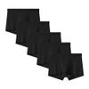 Men Ice Silk Breathable Mesh Boxer Briefs Thin Transparent Soft Sexy Underpants Underwear Stretch Trunks Pack (Black-5PC,3XL) view 1