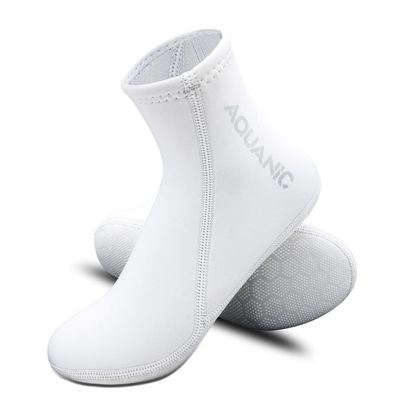 nitescuba Diving Socks,2.5mm Neoprene Wetsuit Beach Volleyball Fin Water Socks for Snorkeling Surfing Swimming,Mid-White,XL