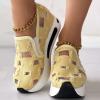 Ladies Summer Fashion Thin Lazy Breathable Thick Bottoming Hollowed Out Comfortable Outdoor Travel Foot Mans Dress Shoes (Yellow, 7.5) view 2