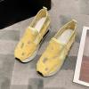 Ladies Summer Fashion Thin Lazy Breathable Thick Bottoming Hollowed Out Comfortable Outdoor Travel Foot Mans Dress Shoes (Yellow, 7.5) view 3