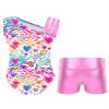 Nikiikoo Kids Girls Sparkly Gymnastics Leotards with Shorts Outfits Ballet Dance Biketard Gym Clothes Swimwear D#Zebra06 10 Years view 2