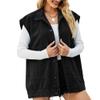 FindThy Womens Vintage Denim Jean Vest Oversized Button Down Jean Waistcoat Gilet(1481-BlackNew-XL-LB) view 1