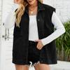 FindThy Womens Vintage Denim Jean Vest Oversized Button Down Jean Waistcoat Gilet(1481-BlackNew-XL-LB) view 2