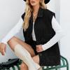 FindThy Womens Vintage Denim Jean Vest Oversized Button Down Jean Waistcoat Gilet(1481-BlackNew-XL-LB) view 3