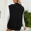 FindThy Womens Vintage Denim Jean Vest Oversized Button Down Jean Waistcoat Gilet(1481-BlackNew-XL-LB) view 4