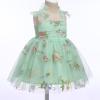 1st Birthday Dress for Baby Girl Toddler Kids 2nd 3rd Smash Cake Photo Shooting Spaghetti Straps Floral Embroidery Bowknot Tulle Tutu Summer Sundress Wedding Little Flower Girl Dress Green 18-24M view 4