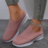 Leisure Women's Slip On Travel Soft Sole Comfortable Shoes Outdoor Mesh Runing Fashion Casual Shoes for Women Winter (Pink, 8.5) view 2