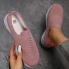 Leisure Women's Slip On Travel Soft Sole Comfortable Shoes Outdoor Mesh Runing Fashion Casual Shoes for Women Winter (Pink, 8.5) view 4