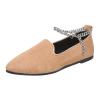 Ladies Summer Fashion Casual Solid Color Light Mouth Single Shoes Breathable Large Size Going Out Retro Shoe High Top (Beige, 6.5) view 1