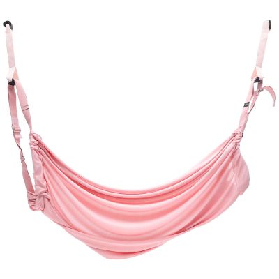 LOGOFUN Aerial Yoga Hammock Aerial Silks Yoga Swing Antigravity Yoga Sling Inversion Hanging Equipment for Home Indoor Supplies - Pink