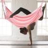 LOGOFUN Aerial Yoga Hammock Aerial Silks Yoga Swing Antigravity Yoga Sling Inversion Hanging Equipment for Home Indoor Supplies - Pink view 3