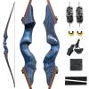 oubert 60 Inch Black Hunter Longbow 20-60lbs Takedown Bow Traditional Bow with Bamboo Core Limbs Right Hand Hunting Bow for Outdoor Hunting Shooting (35LBS) view 1