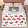 Watercolor Strawberry Throw Blanket Lightweight Soft Blanket for Women Mom Adult Couch Bed Camping Outdoor Picnic Travel Outdoor (30 x 40 in) view 2