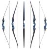 oubert 60 Inch Black Hunter Longbow 20-60lbs Takedown Bow Traditional Bow with Bamboo Core Limbs Right Hand Hunting Bow for Outdoor Hunting Shooting (45LBS) view 3
