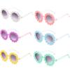 WZWLKJ Round Flower Sunglasses for Baby Girls Flower Shaped Cute Glasses UV 400 Protection Outdoor Beach Girl Boy view 1