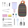 FYOBOT Outdoor Cookware 18-Piece Multifunctional Portable Camping Kitchen Set Convenient Outdoor Cookware Picnic Bag view 1