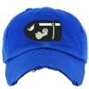 ALLNTRENDS Bullet Bill Dad Hat Distressed Cap (Royal Blue) view 1
