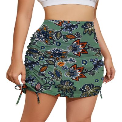 Cakulo Athletic Skorts for Woman Plus Size Skort Knee Length Swim Golf Tennis Skirts Pocket Casual High Waist Green 3XL