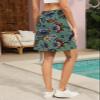 Cakulo Athletic Skorts for Woman Plus Size Skort Knee Length Swim Golf Tennis Skirts Pocket Casual High Waist Green 3XL view 3