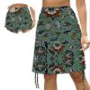 Cakulo Athletic Skorts for Woman Plus Size Skort Knee Length Swim Golf Tennis Skirts Pocket Casual High Waist Green 3XL view 4