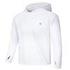 Boys Kids Sun Shirts Size 8 UPF50 Rash Guard Dri Fit Long Sleeve Hoodie Thumbhole Active Workout Running Playing Water Golf White view 1