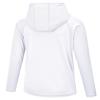 Boys Kids Sun Shirts Size 8 UPF50 Rash Guard Dri Fit Long Sleeve Hoodie Thumbhole Active Workout Running Playing Water Golf White view 4