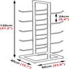 Bsetain Yoga Mat Holder Large Iron Yoga Mat Rack, Gold Foam Roller Storage Holders with Non-Slip Pads, for Home Gym Fitness Class School, Standing Carpet Holders (Color : Black) view 3