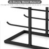 Bsetain Yoga Mat Holder Large Iron Yoga Mat Rack, Gold Foam Roller Storage Holders with Non-Slip Pads, for Home Gym Fitness Class School, Standing Carpet Holders (Color : Black) view 4