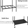 Bsetain Black Yoga Mats Storage Cart with Wheels, Holds 12 Foam Rollers - Commercial Gymnasium Workout Mats Holder, Home Office Pilates Mat Hanger (Color : Black) view 4