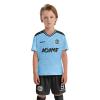 ORKY Kids Custom Soccer Jersey, Youth Personalized Football Shirt Short Set, Boy Girl Cool Team Uniform (Blue 120cm) view 1