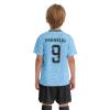 ORKY Kids Custom Soccer Jersey, Youth Personalized Football Shirt Short Set, Boy Girl Cool Team Uniform (Blue 120cm) view 3