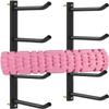 Katzowen Home Gym Storage Organizer Shelf Wall Mount Foam Rollers Holder Rack, for Yoga Mat and Pilates Mat, Versatile Wall Rack for Basketball & Soccer Balls (Size : 4-Tiers) view 1