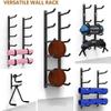 Katzowen Home Gym Storage Organizer Shelf Wall Mount Foam Rollers Holder Rack, for Yoga Mat and Pilates Mat, Versatile Wall Rack for Basketball & Soccer Balls (Size : 4-Tiers) view 3