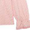 Speechless Girls' Smocked Cuff Long Sleeve Top, Blush, Medium view 3