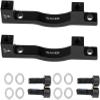 NineFit Basics Bike Bicycle Cycling Disc Brake Mount Adaptor for 203mm Front Caliper PM-PM-F/R203 (Black), Medium view 1