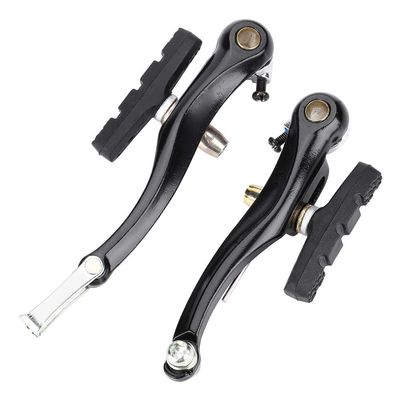 Qiilu Bike V Brake, 1 Pair Aluminium Alloy Mountain Bike V Shape Mechanical Dual Pivot Brake Set Repair Parts Accessory