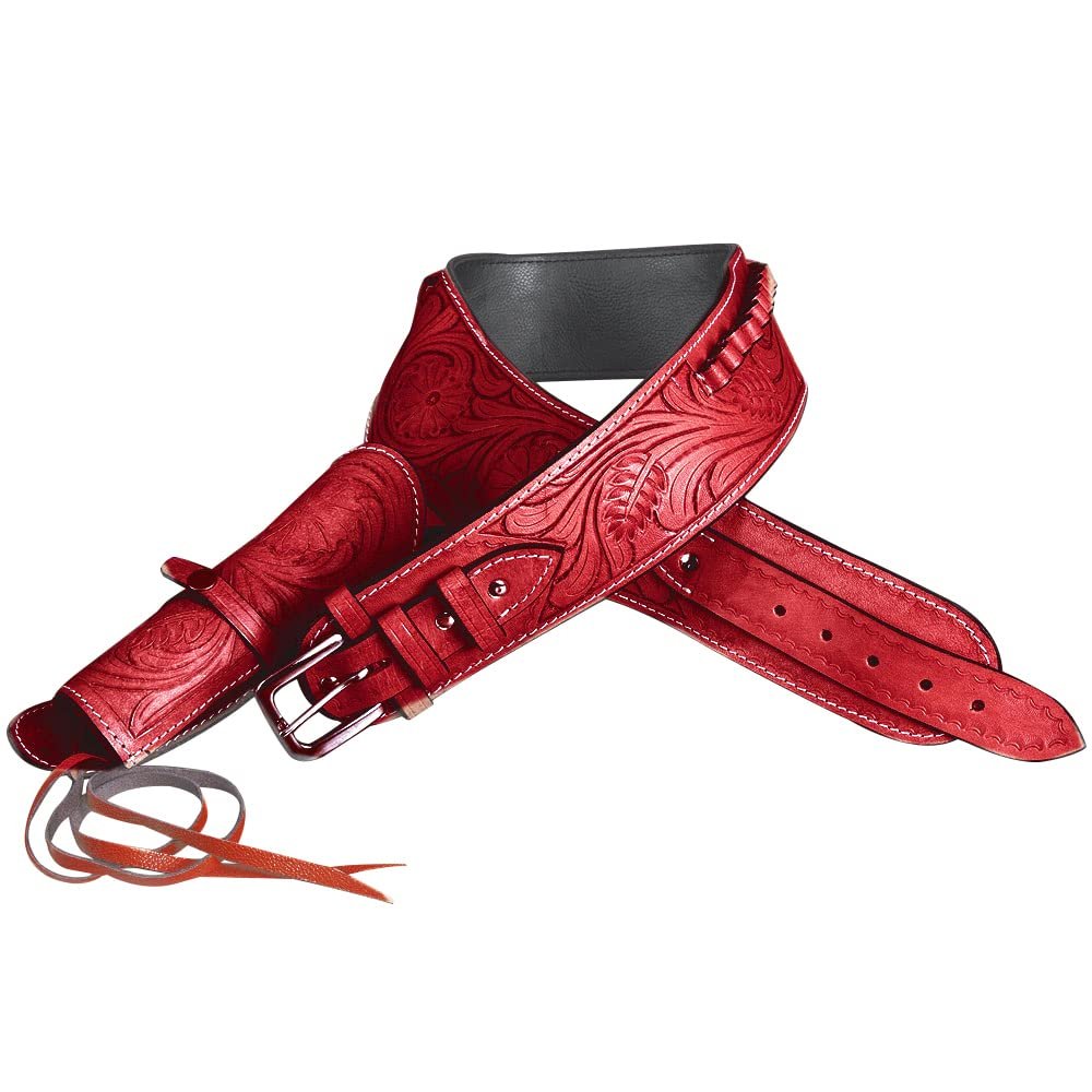 HILASON Western Leather Shoulder Rig Gun Holster 44/45 Caliber | Costume Cowboy Belt