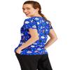 Minty Mint Women's Printed Medical Scrub Uniform Set V-Neck Top and Cargo Pants Blue S view 2