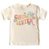 Groovy Sister Matching Family Outfits for Baby Toddler Little Girls and Boys and Mom and Dad Natural Shirt 5-6 view 3