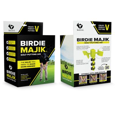 Birdie Majik Golf Putting Aid - Lock Perfect V Position, Any Grip, Make More Birdies
