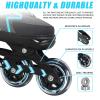 Nattork Adjustable Blades Roller Skates for Kids Girls and Boys,Outdoor & Indoor Teal Inline Skates for Adults Women and Men,Beginners,Size 4 5 6 view 2