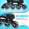 Nattork Adjustable Blades Roller Skates for Kids Girls and Boys,Outdoor & Indoor Teal Inline Skates for Adults Women and Men,Beginners,Size 4 5 6 view 4