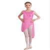 YOOJOO Lyrical Ballet Dance Costumes for Girls Sequins Contemporary Dancewear Asymmetrical Mesh Tulle Leotard Dress Pink 8 Years view 3
