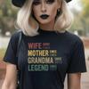 Custom Wife Mother Grandma Legend Since Shirt, Vintage Family Timeline Design T-Shirt, Personalized Vintage Tee view 2