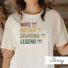 Custom Wife Mother Grandma Legend Since Shirt, Vintage Family Timeline Design T-Shirt, Personalized Vintage Tee view 3