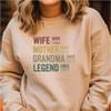 Custom Wife Mother Grandma Legend Since Shirt, Vintage Family Timeline Design T-Shirt, Personalized Vintage Tee view 4